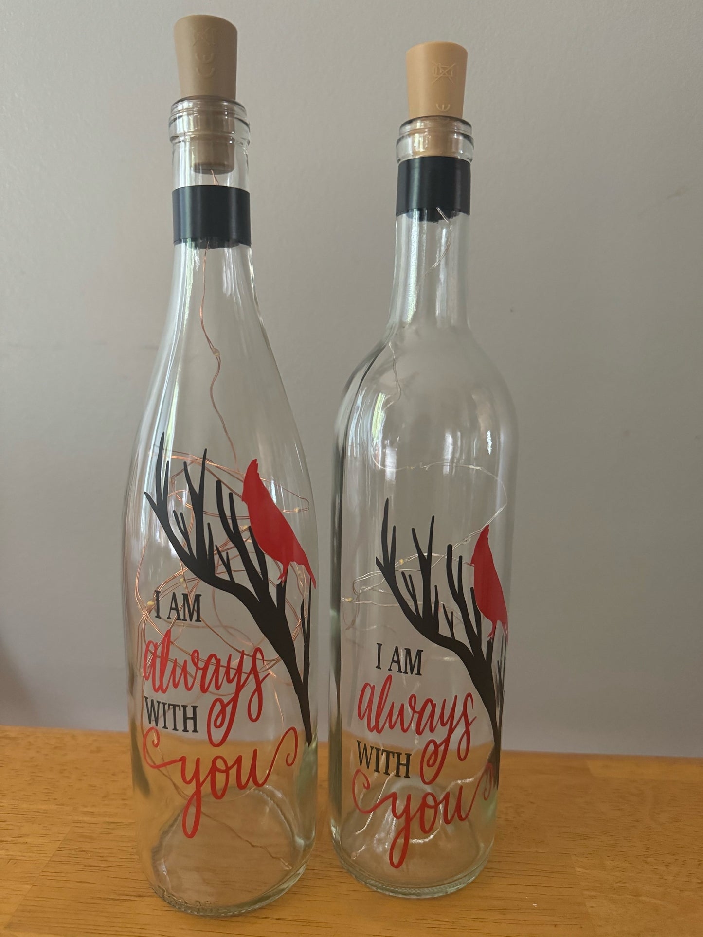 Cardinal - I Am Always with You - Lighted Bottle