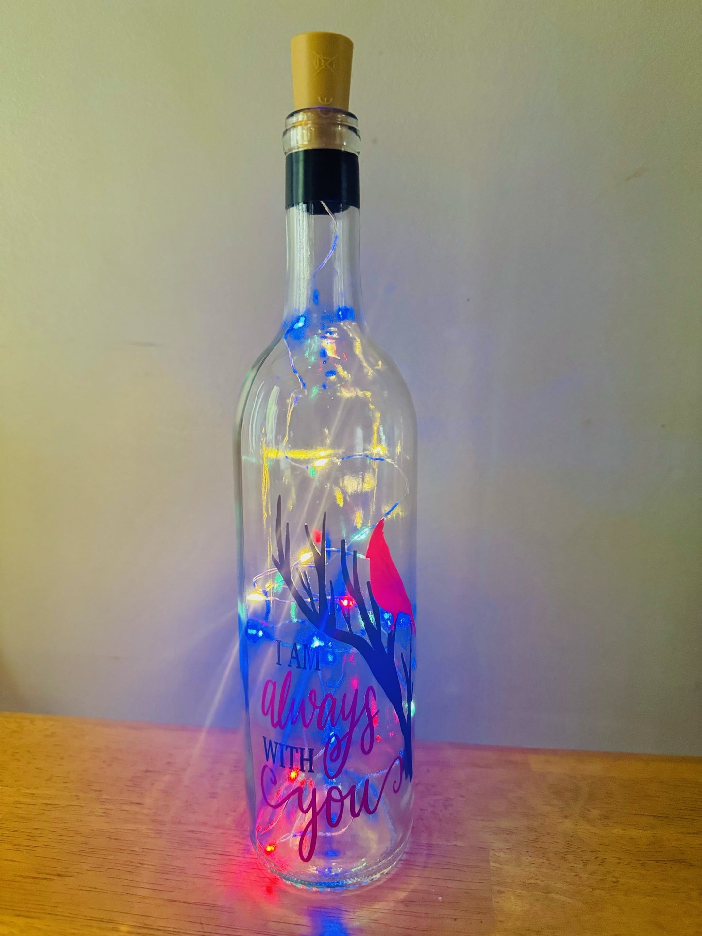 Cardinal - I Am Always with You - Lighted Bottle