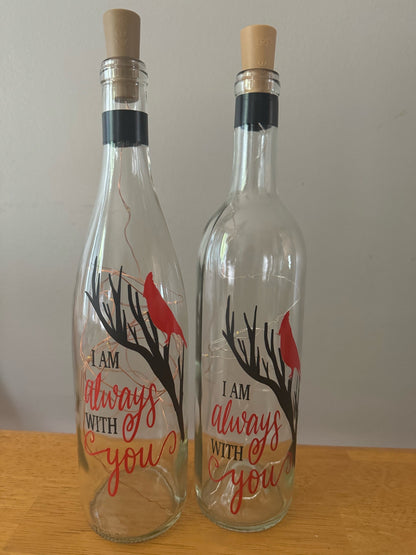 Cardinal - I Am Always with You - Lighted Bottle