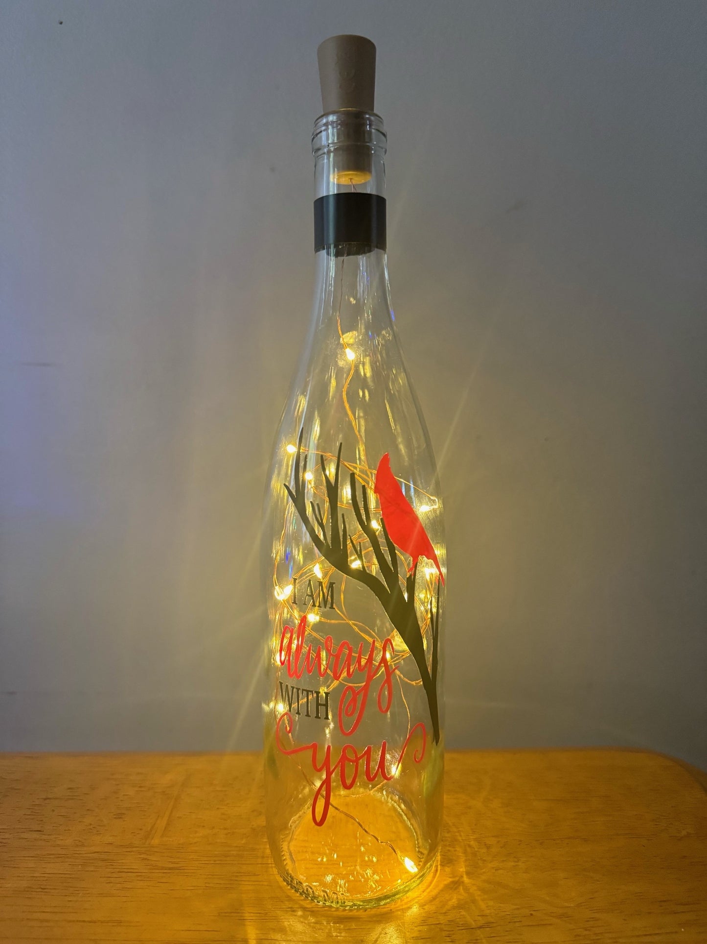 Cardinal - I Am Always with You - Lighted Bottle
