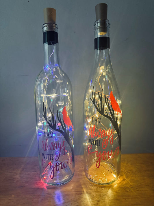 Cardinal - I Am Always with You - Lighted Bottle