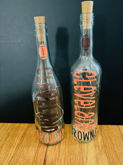 Cleveland Browns Lighted Bottles