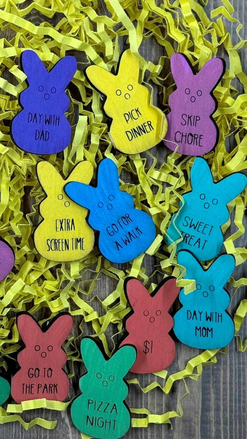 Easter Basket Bunny Tokens