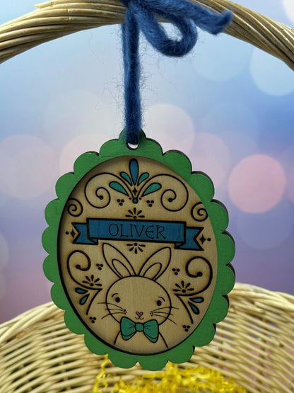 Easter Basket Name Tag - Fancy Egg