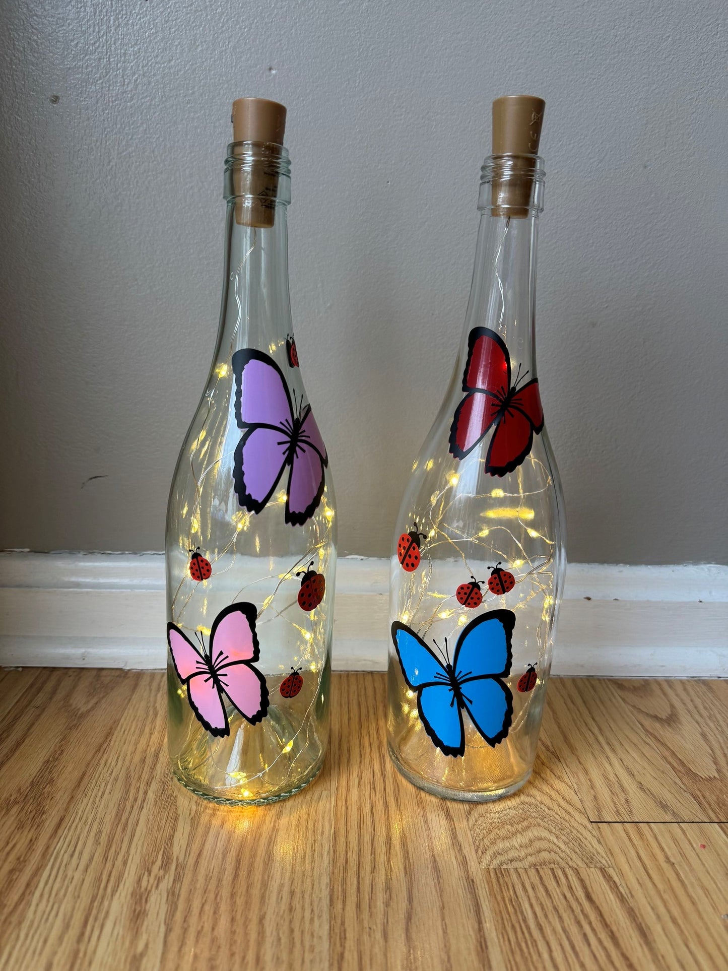 Lighted Butterfly Bottles