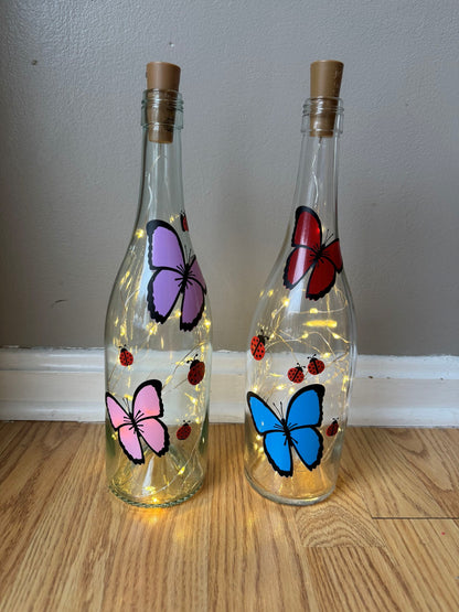 Lighted Butterfly Bottles