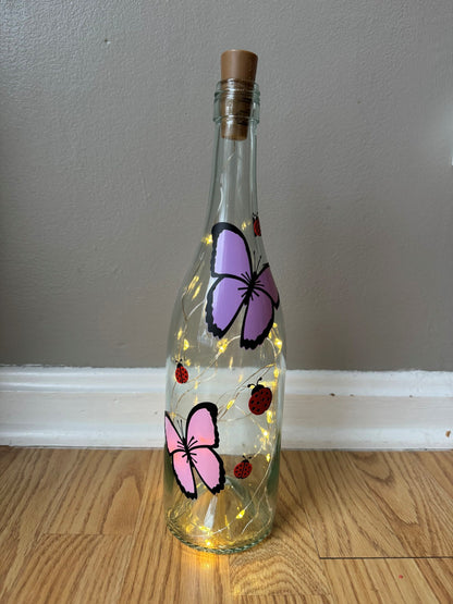 Lighted Butterfly Bottles