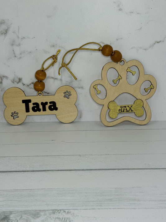 Personalized Wooden Pet Ornaments