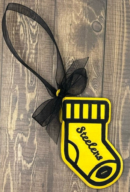 Pittsburgh Steelers - Wooden Stocking Ornament